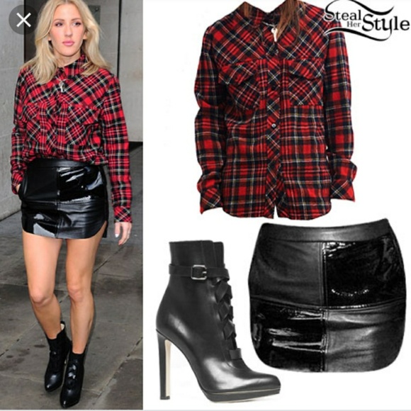 Kora rae checkmate leather mini skirt - Picture 2 of 8